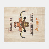 New Sheriff in Town, Longhorn Fleece Blanket (Vorderseite (Horizontal))
