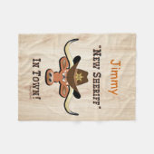 New Sheriff in Town, Longhorn Fleece Blanket (Vorderseite (Horizontal))