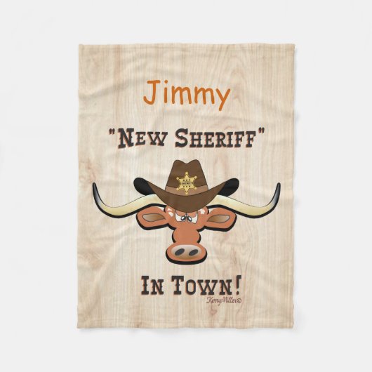 New Sheriff in Town, Longhorn Fleece Blanket (Vorderseite)