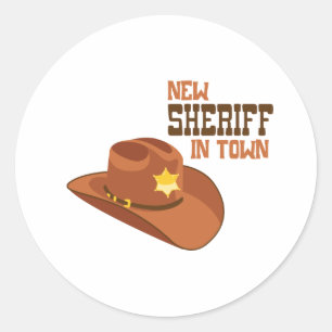 New Sheriff Runder Aufkleber