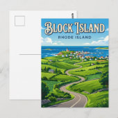 New Shoreham Rhode Island Postkarte (Vorne/Hinten)