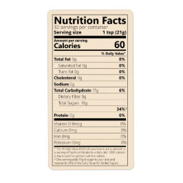 New Single-Ingredient Sugar Nutrition Facts