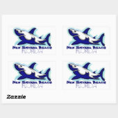 New Smyrna Beach Florida Blue Hai Aufkleber (Blatt)