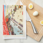 New Smyrna Beach Florida FL Old Travel Souvenir Handtuch (Viertel Falte)