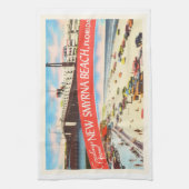 New Smyrna Beach Florida FL Old Travel Souvenir Handtuch (Vertikal)