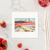 New Smyrna Beach Florida FL Old Travel Souvenir Serviette (Beispiel)