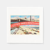 New Smyrna Beach Florida FL Old Travel Souvenir Serviette (Vorderseite)