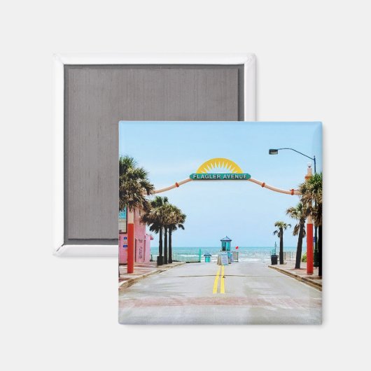 New Smyrna Beach, Florida Flagler Avenue Magnet (Vorderseite/Rückseite)