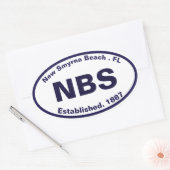 New Smyrna Beach Florida NBS Navy Souvenirs Ovaler Aufkleber (Umschlag)