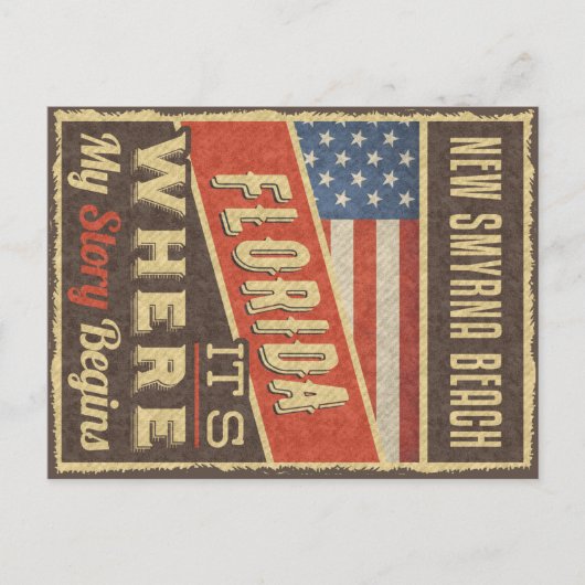 New Smyrna Beach Florida Postkarte (Vorderseite)