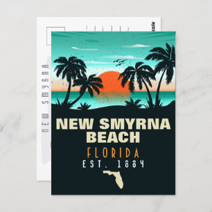 New Smyrna Beach Florida Retro Souvenirs Postkarte