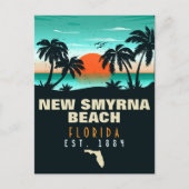 New Smyrna Beach Florida Retro Souvenirs Postkarte (Vorderseite)