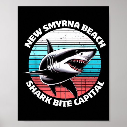 New Smyrna Beach_ Shark Bite Catal Graphic  Poster (Vorne)