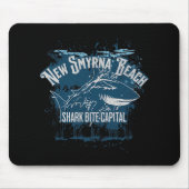 New Smyrna Beach Shark Bite Catal Of The World Gra Mousepad (Vorne)