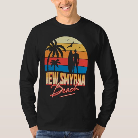 New Smyrna Florida Beach Surfing Surfer Ocean Summ T-Shirt (Vorderseite)