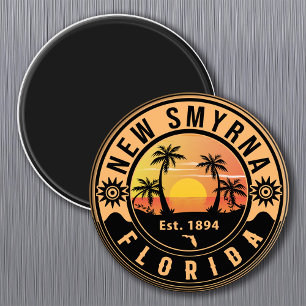 New Smyrna Florida Retro-Sonnenuntergang-Souvenirs Magnet