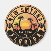 New Smyrna Florida Retro Souvenirs Magnet (Vorne)