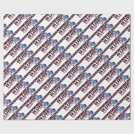 NEW-SNOWMOBILING-IS-LIFE GESCHENKPAPIER (Flach)