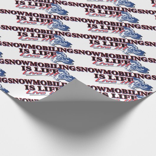 NEW-SNOWMOBILING-IS-LIFE GESCHENKPAPIER (Ecke)