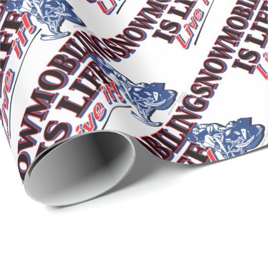 NEW-SNOWMOBILING-IS-LIFE GESCHENKPAPIER (Rolleneckpunkt)