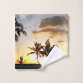 *New* Sonnenuntergang im Paradies-Tuch-Set Badhandtuch Set (Waschlappen)