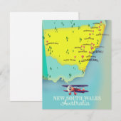 New South Wales Australien Karte (Vorne/Hinten)