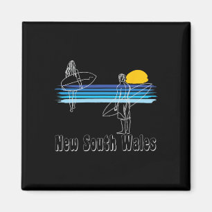 New South Wales Surfen Strand Surfer Mädchen Magnet