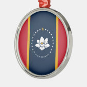 New State Flag of Mississipi Keramik Ornament (Links)