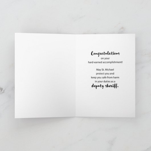 New Stellvertretender Sheriff St. Michael Blessing Karte (Innenseite)