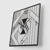 New Style Art Deco Quadratische Wanduhr (Winkel)