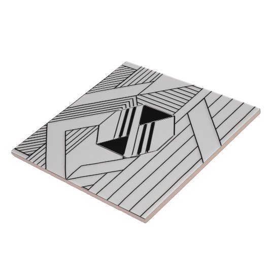 New Style Black and Gran Art Deco Keramik Tile Fliese (Seite)