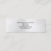 New Style Trendy Grau Minimalistisch Schlicht Mode Mini Visitenkarte (Rückseite)