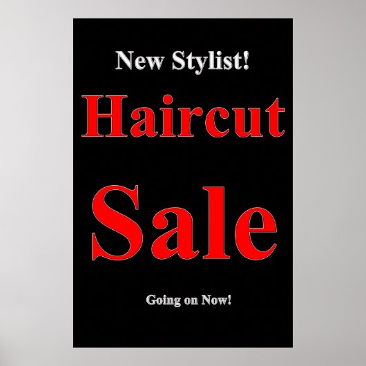 New Stylist Haircut Sale Beauty Salon Poster (Vorne)