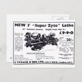 New Super Zyto Lathe Avert Postcard der 1930er Jah Postkarte (Vorne/Hinten)