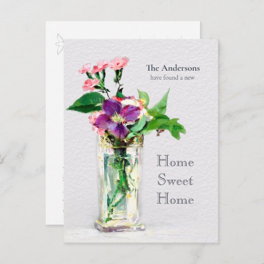 New Sweet Zuhause Edouard Manet Carnation clematic Postkarte (Vorne/Hinten)