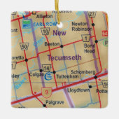 New Tecumseth ON Painted Map Keramikornament (Vorderseite)