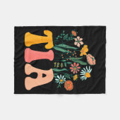 New Tia Wildflower First Birthday & Baby Showe Fleecedecke (Vorderseite (Horizontal))