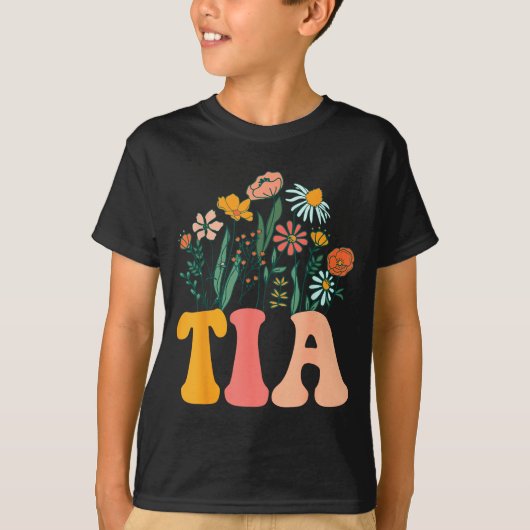New Tia Wildflower First Birthday & Baby Showe T-Shirt (Vorderseite)