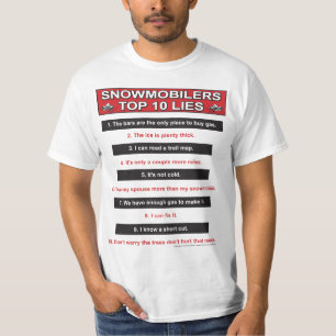New-top-10-lies-Large-Red T-Shirt