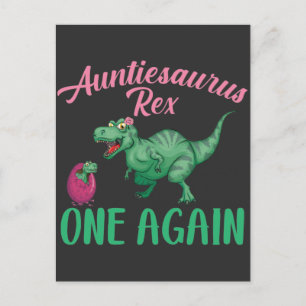 New Tunt Dinsosaur Egg Auntie Nephew Niece Dino Postkarte