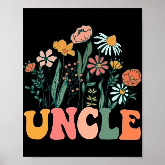 New Uncle Wildflower First Birthday & Baby Sho Poster (Vorne)