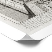 New Uni, Oxford, from 'Oxonia Illustrata', pub Poster (Ecke)