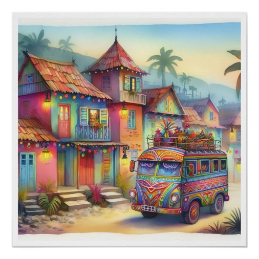 NEW Unique HAITI, Aruba, Antigua Poster (Vorderseite)