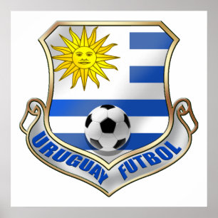 New Uruguay 2010 Fans Futbol Abzeichen Poster