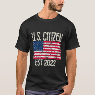 New US Citizen Est 2022 Amerikanischer Einwanderer T-Shirt