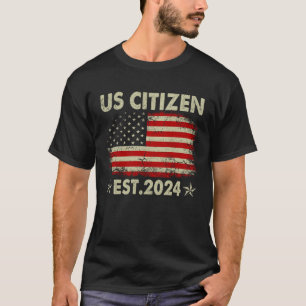 New US Citizen Est 2024 Amerikanischer Immigrant C T-Shirt