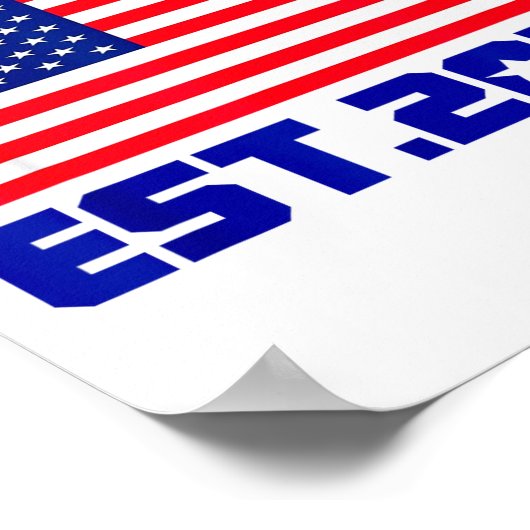 New Us Citizen Est 2025 American Immigrant Citizen Poster (Ecke)