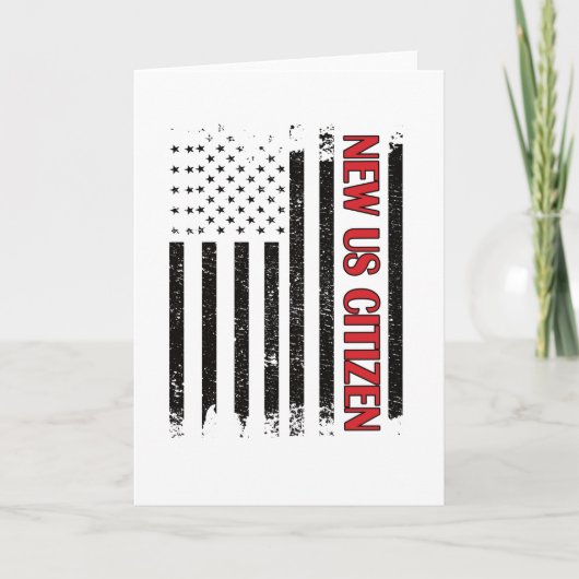 New US Citizen USA Proud New American Citizenship Karte (Vorderseite)