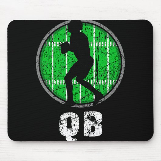 New, Usa Football Quarter Back, Nostalgic Nge Vint Mousepad (Vorne)
