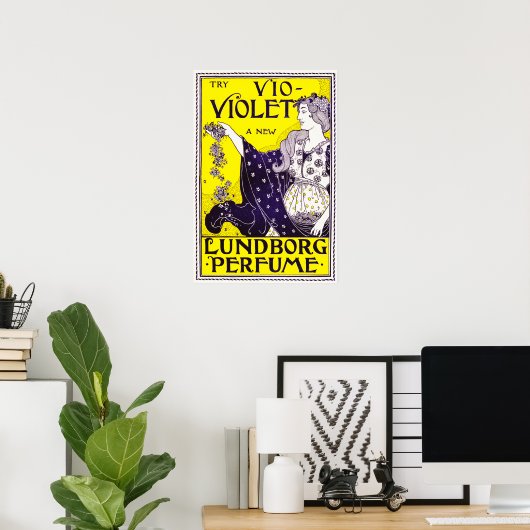 New VIOLET Lundborg Parfüm Art von Louis Rhead Poster (Heimbüro)